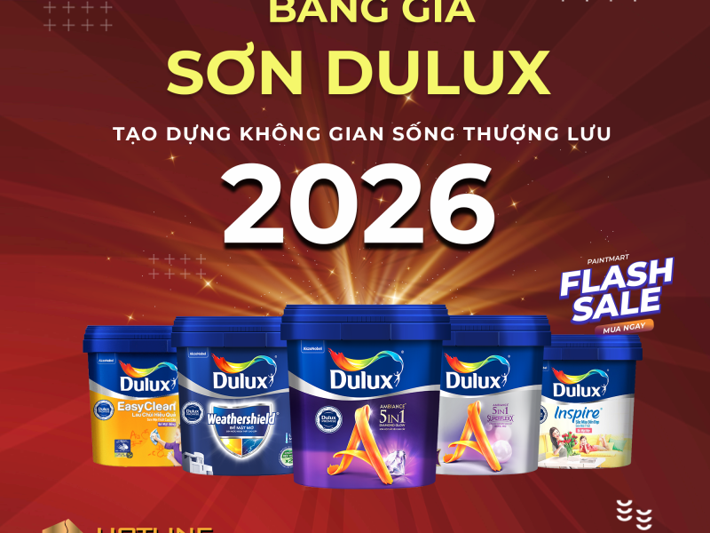 Bảng giá sơn Dulux mới nhất năm 2026