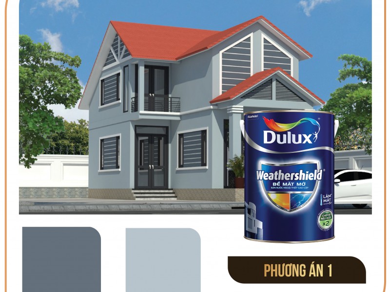 Phương án phối màu sơn 3D miễn phí cho ngôi nhà của bạn từ thương hiệu sơn Dulux