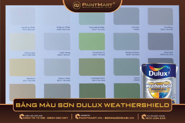 Bảng màu sơn Dulux Weathershield