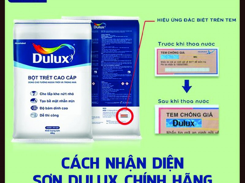 Cách nhận diện sơn Dulux chính hãng