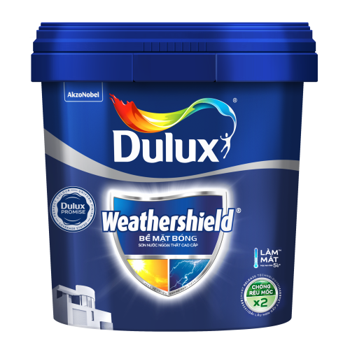 Sơn ngoại thất Dulux Weathershield bề mặt bóng