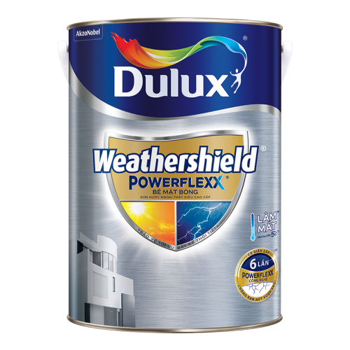 Sơn Ngoại Thất Cao Cấp Dulux Weathershield Powerflexx - Bề mặt Bóng