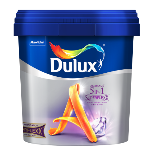 Sơn nước nội thất siêu cao cấp Dulux Ambiance 5 in 1 Superflexx Siêu bóng Z611B 