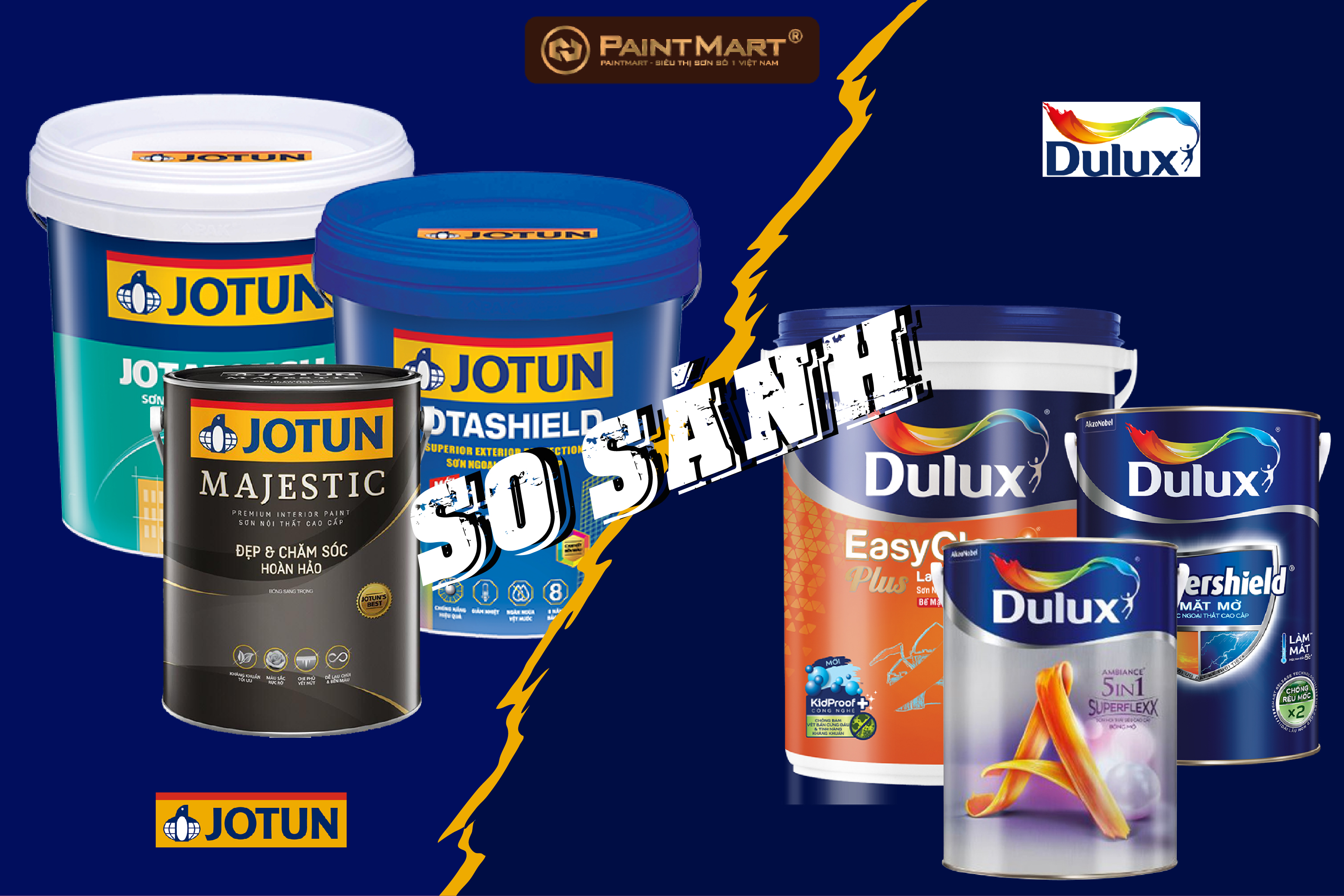 So sánh sơn Dulux và Jotun